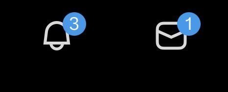 The image displays two notification icons: a bell with a "3" badge and an envelope with a "1" badge, suggesting 3 notifications and 1 unread message, visually reinforcing the poster's hope of engaging with other small accounts to boost their interaction and alerts.
