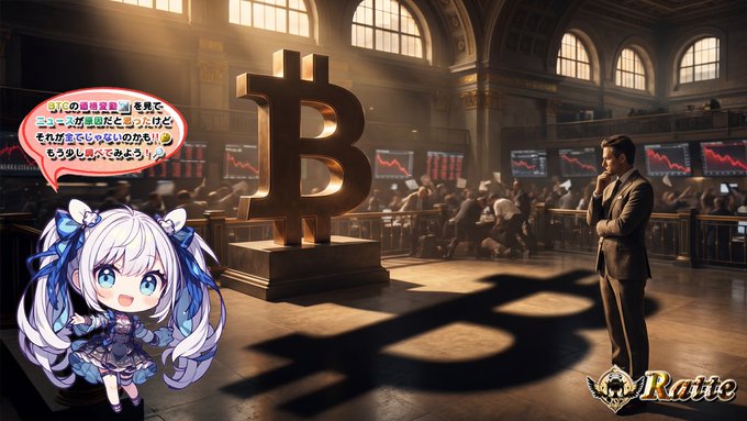 The image features a large golden Bitcoin symbol with a person standing next to it. The scene takes place inside a building or room filled with people who appear to be engaged in various activities. A few of them are sitting, while others stand around, creating an atmosphere of social interaction and engagement. The presence of the Bitcoin symbol suggests that this gathering might be related to cryptocurrency or digital currency discussions.