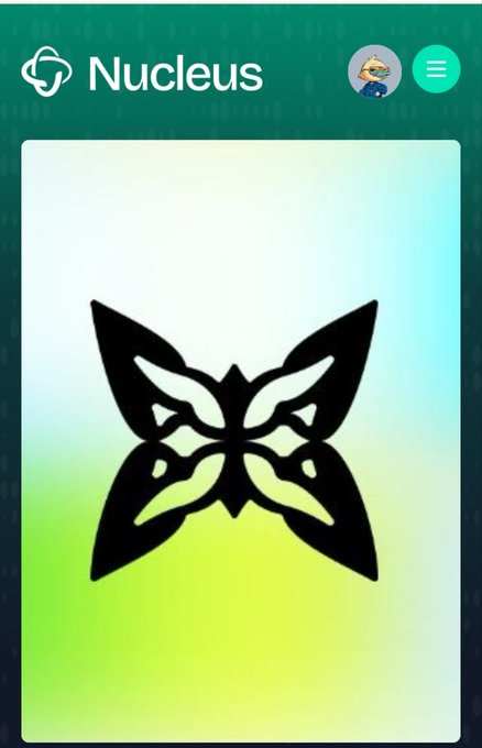 urn of a butterfly with black wings and yellow center, set against a light green background.