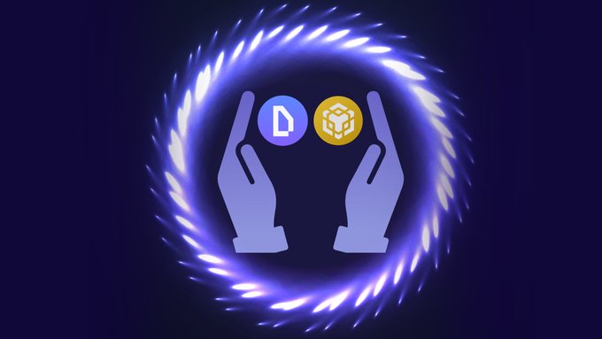 The image features two hands, one holding a blue cube and the other holding a yellow cube. The hands are positioned above each other, with their fingers spread out as if they're about to touch or hold something. The background of the image is dark purple, which contrasts with the light blue color of the hands' fingers. The text "worldofdypians.com/governance" is also present in the image.