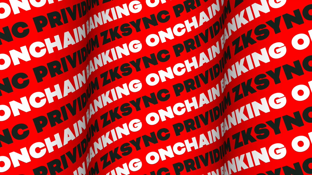 The image features a red and white patterned fabric that reads "Onchain Banking is finally happening and banks picked ZK to build it. The truest Privacy-coin, you might wanna pay attention to." This text is written in black and white, which contrasts with the vibrant red background of the fabric. The design elements are arranged in a diagonal line across the image, creating an interesting visual effect that draws attention to the message on the fabric.
