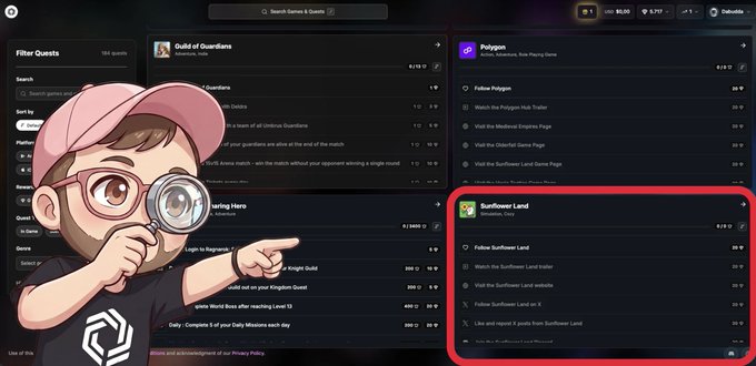 The image shows a computer screen with a list of songs displayed, including "@Immutable Quest" and "@0xSunflowerLand", as well as other song names. The person holding up the camera appears to be pointing at one of these songs on the screen. This suggests that they are sharing their thoughts or opinions about the songs in the post.