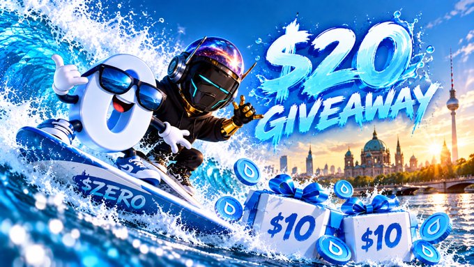 An AI-generated promotional image for a '$20 GIVEAWAY' featuring a jet ski character and a masked rider, with '$10' prize boxes.