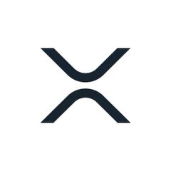 The image shows the XRP logo, a stylized "X" symbol in dark gray, which relates directly to the post about XRP's forecasted price increase to $1.70 on Kalshi.