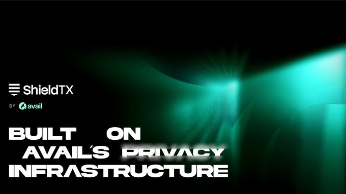 A dark teal promotional graphic reads “ShieldX” and “BY Avali,” with large white text: “BUILT ON AVALI’S PRIVACY INFRASTRUCTURE.”