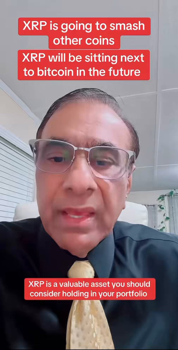 The image features a man wearing glasses and a yellow tie, sitting down with his mouth open as if he's speaking or making a funny face. The caption of the image reads "XRP is next in line after Bitcoin. As adoption grows and utility expands, many believe $XRP could outperform countless other cryptocurrencies and stand alongside Bitcoin in the future." This suggests that the man might be discussing the potential growth of Ripple cryptocurrency compared to Bitcoin or making a humorous statement about the current state of Ripple's popularity.

The image also includes text that reads "XRP is next in line after Bitcoin. As adoption grows and utility expands, many believe $XRP could outperform countless other cryptocurrencies and stand alongside Bitcoin in the future." This implies that the man might be referencing a recent development or trend related to Ripple cryptocurrency.