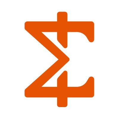 An orange logo featuring two overlapping triangular shapes with cross-like extensions at the top and bottom, on a white background.