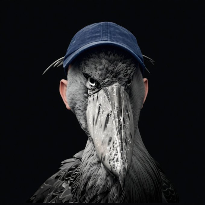 The image features a bird with a blue hat on its head, giving it an unusual appearance. The bird's face is prominently displayed against a black background, making it stand out even more. The caption above the image reads "If you've been sidelined, believe this is a good opportunity to scale into frohorse If you're fully invested, just survive, raid like a fucking dog and do not capitulate Someone once said, frohorse pullbacks are a forced transfer of wealth from fomo app topblasters to wealthy". This phrase seems to be related to the image's theme or message.