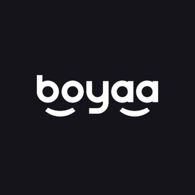 The image displays the Boyaa logo in white text on a black background, featuring stylized smiling eyes beneath the letters. This relates to the post about Boyaa Interactive, a Hong Kong public company that has purchased 115 additional Bitcoin for its treasury, bringing its total holdings to 4,316 BTC valued at $332.7 million.