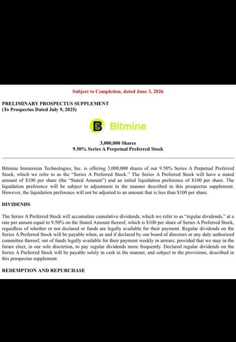 𝗝𝗨𝗦𝗧 𝗜𝗡: bitmine (a bitmine company) files.