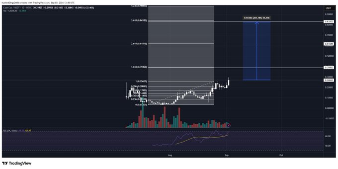 A TradingView chart for Tupperware Brands Corporation (TUP) created with TradingView, showing an over 100% pre-market gain with Fibonacci retracement levels and price targets marked on the chart.