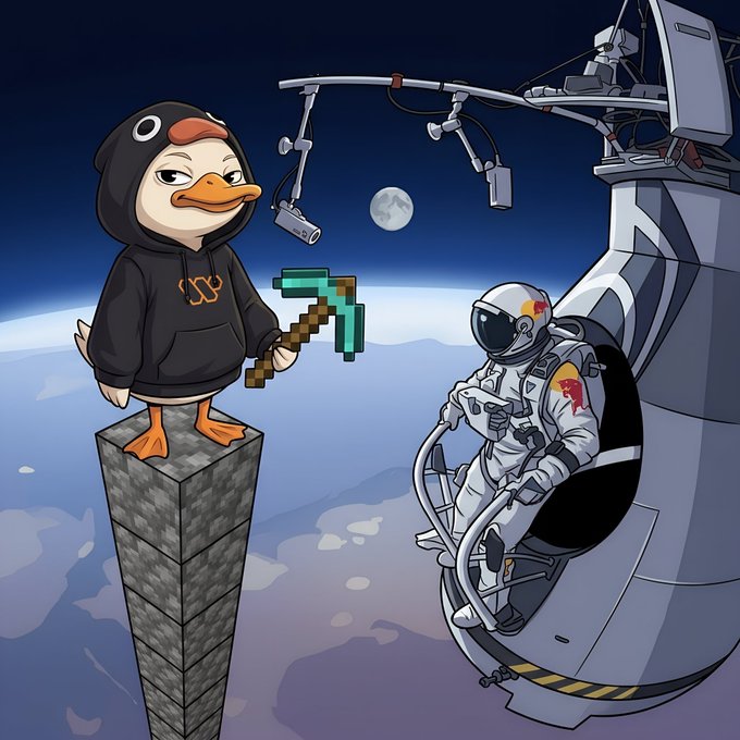 The image features two cartoon characters, one dressed as an astronaut and the other wearing a black hoodie with "w" written on it. The astronaut character is holding a sword while standing on top of a tower or building, and the other character is sitting in a chair nearby. The scene takes place against a backdrop of a blue sky and clouds.

The image also includes text that reads: "not every breakthrough in web3 comes from launching a new chain or introducing a new token sometimes the biggest impact comes from improving how ecosystems understand and evaluate participation @wallchain is exploring this layer by focusing on the signals behind onchain". This message seems to be related to the concept of blockchain technology, which has been gaining attention for its potential applications in various industries.