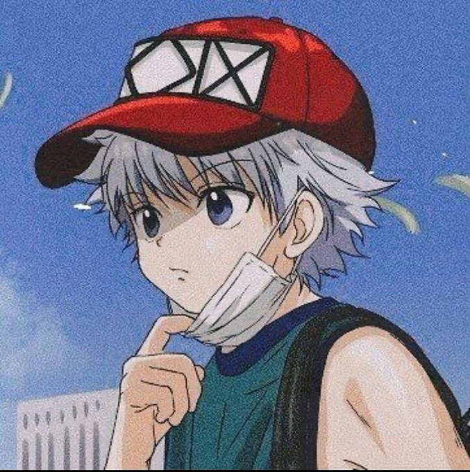 An anime-style illustration shows a silver-haired character wearing a red cap, a white face mask pulled down, and a sleeveless teal top, with a thoughtful hand-on-chin pose against a blue sky. The artwork is associated with the "Early Alpha NFTs" post by @zorpians, credited to @0xgodoy, @GuildGrime, @KludzNFT, and @theiconsart.