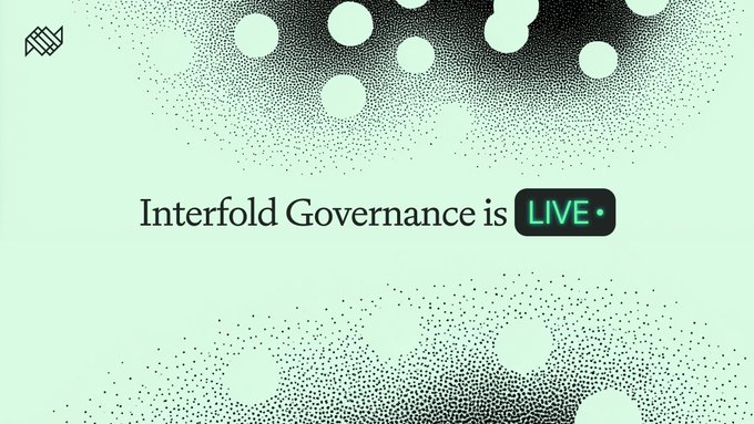 A light green graphic with dotted patterns and text announcing 'Interfold Governance is LIVE.'