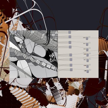The image features a black and white illustration of a building, with a grid-like pattern that appears to be made up of lines and curves. The drawing includes various elements such as stairs, columns, and other architectural details. The image also contains text that reads "Reconstructing" and "SOLar flOwr MSRI" along with the phrase "Generated FLOWRS". This suggests that the artist has created a complex and intricate design using lines and curves to represent different aspects of architecture or urban planning, possibly as part of an art project or a creative exploration.