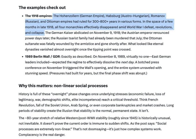 The image shows a page of text with a list of reasons why non-finger social processes matter, which includes historical context about the Russian Revolution. The text also mentions that the Russian Revolution happened in November 1989.