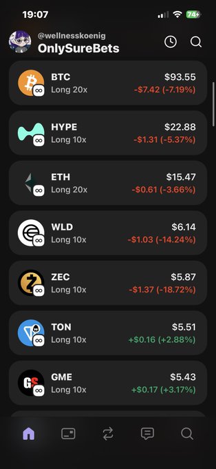 In this image, there's an iPhone with various social media apps open displaying information about cryptocurrencies. The top left corner of the phone screen displays a list of cryptocurrency exchanges, and the bottom right corner shows posts related to these exchanges. On the main screen of the device, there are several icons representing different cryptocurrency trading platforms. Additionally, a caption appears at the bottom of the image, which reads: "Zcash is totally down but I bought the bottom at GME, didnt want to sell here, gonna watch for a charge first also didn' t want to sell any MOG, it's the floor for MOG anyway Build on dev Saylor where the pump 160 str". This post focuses on the various cryptocurrency trading platforms and their performance over time.