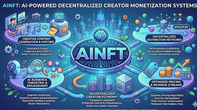 "AINFT AI-powered decentralized creator monetization systems"