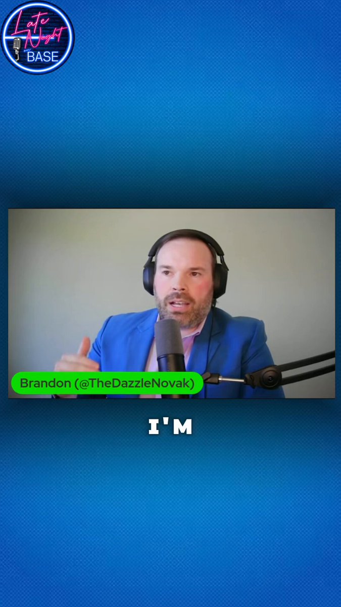 The image features a man wearing headphones and talking into a microphone while standing against a blue background with white text. The caption reads "I'm not seeing many frontline innovative platforms that would drive people to the chain, because they are first movers". This statement suggests that Brandon is discussing the challenges of attracting users to his platform or service, which could be related to the content he's presenting on the screen.

The image also contains a green text box with the name "Brandon" and an arrow pointing towards it. The caption reads "I'M not seeing many frontline innovative platforms that would drive people to the chain", indicating that Brandon is talking about his platform or service, which might be lacking in terms of user engagement or innovation compared to other platforms.
