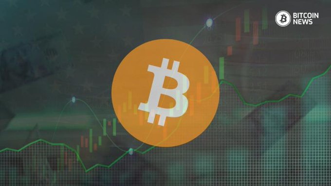 A Bitcoin logo set against a backdrop of an American flag and a candlestick price chart, with "Bitcoin News" branding in the top right corner. The image visually supports the post's headline about Bitcoin spot ETFs recording $128.69M in net inflows, symbolizing Bitcoin's growing institutional adoption in the U.S. market.