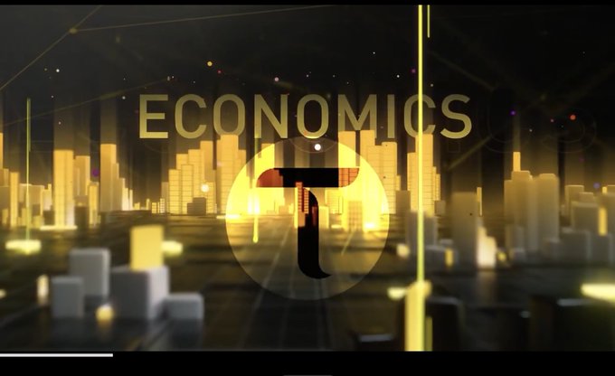 This image shows a large computer-generated cityscape rendered in black and yellow colors with scattered white cubes throughout. The focal point of the image appears to be a logo that says "Economics" in yellow letters. Below this logo, there is an explanation that describes what the term "economics" means. Additionally, there are several other text elements within the image that relate to the post's title or provide further context about the subject matter. The image presents a captivating blend of technology and artistry.