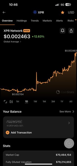 xtr post about XPR network.