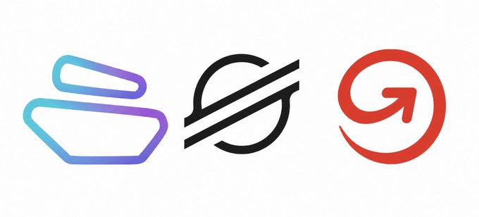 The image displays the logos of Zebec Network (a stylized "Z" in blue-purple gradient), Stellar (a black "S" with diagonal lines), and MoneyGram (a red circular arrow design), visually representing the three companies mentioned in the post as they collaborate to enable seamless real-time money movement from payroll to digital wallets to global cash access.