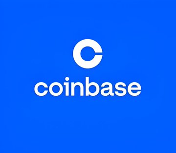 The white Coinbase "C" logo on a solid blue background.