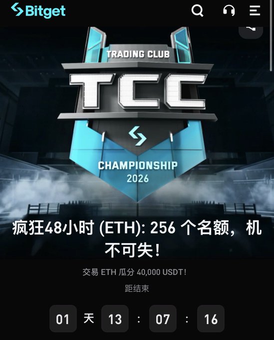 The image shows an advertisement for a cryptocurrency event called "Crazy 48 Hours" hosted by Bitget. The event is currently ongoing, with the platform showing full sincerity as it announces that the Ethereum blockchain has reached a milestone of 4,000,000 blocks in height. This achievement has resulted in a reward pool of 40,000 USDT, which is open to anyone who participates in the event and wins at least 2,000 USDT each. The image also includes a clock displaying the time as "16:13".