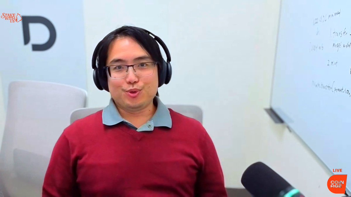 The image features a man wearing headphones, sitting in front of a whiteboard with a microphone attached to it. The man appears to be giving a speech or presentation, possibly related to the $SPCX IPO that has recently taken place. The caption above the image reads "As the $SPCX IPO approaches, plenty of people have already begun speculating with tokenized SpaceX shares But @DinariGlobal co-founder Brandon Ooi says the pre-IPO craze has gone a bit far: 'It is just ripe for people to get scammed'".
