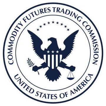The official blue and white seal of the United States Commodity Futures Trading Commission, featuring an eagle in the center.