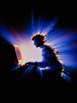 A silhouette of a person at a laptop radiates vibrant blue light streams, capturing the energetic and anonymous spirit of crypto trading.

The glowing figure symbolizes the decentralized, permissionless nature of the new Opinion Markets, reflecting how anyone can participate in trading community convictions on Base using $ETH or $DEGEN.