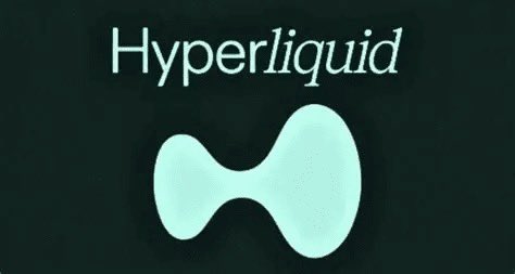 The Hyperliquid logo, featuring a light green infinity-like symbol on a dark background.
