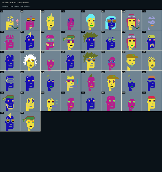 The image features a grid of pixelated faces with different colors and styles, arranged in rows and columns against a black background. The text "Focus on what is in the image" suggests that viewers should pay attention to the details within each frame. The post about Punk Multiverse NFTs mentions that every Tuesday, the third jump occurs, which could be related to the pixelated faces or the Punk Multiverse NFT itself.