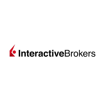 The image shows the Interactive Brokers logo, featuring a red stylized "i" icon next to the company name in black text. This logo represents Interactive Brokers, the brokerage firm mentioned in the post that has added 9 crypto listings and launched stablecoin withdrawals to external wallets.