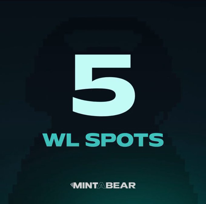 A dark graphic displaying '5 WL SPOTS' in large teal letters with a silhouette behind, branded 'MINTA BEAR' at the bottom.