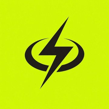 A black lightning bolt encircled by an orbital ring sits centered on a bright neon-yellow background, evoking energy and speed. The bold electrifying icon visually reinforces the post's claim of $SAFEVANO as an emerging utility project on Robinhood Chain, symbolizing power and momentum.