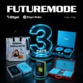 A promo image for “FUTUREMODE” in Taipei shows a neon “3 DAYS” countdown alongside giveaways, including Onchain Stocks such as TSMC, NVDA, and TSLA, a 7-day @XPINNetwork eSIM, and limited-edition apparel—matching the post’s apology for long giveaway queues.