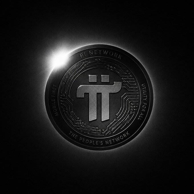 A dark, metallic Pi Network coin featuring the Pi (π) symbol, circuit board patterns, and inscriptions "PI NETWORK," "MOBILE FIRST," "UTILITY FOR ALL," and "THE PEOPLE'S NETWORK" aligns with the post's message of Pi as a people-powered cryptocurrency, visually embodying the "currency of the People" through its imagery of decentralized, community-driven technology.