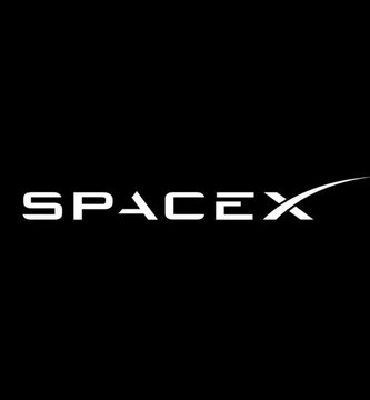The white "SPACEX" logo displayed against a solid black background.