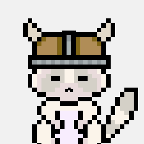 A pixel art illustration of a bearded character wearing a horned Viking helmet and white fur clothing.