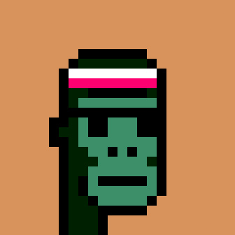 The image features a cartoon character, likely a monkey or gorilla, wearing sunglasses and a hat with pink stripes. The character appears to be anthropomorphized, giving it human-like facial features and expressions. The character is facing towards the left side of the image. In the background, there are some text elements that read "PopPunks #2386 sold for 0.0111 ETH (#18) Buyer: 0x6162...2393 Seller: 0x4ee5...dd0d opensea.io/assets/ethereu". The focus of this image is on the character and its unique features, rather than any additional information provided by the text elements.