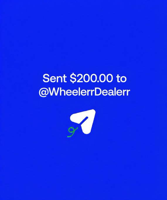 A confirmation screen showing "Sent $200.00 to @WheelerrrDealerr" alongside a paper airplane icon, likely documenting a previous airdrop payout to a winner. This relates to the post announcing a fourth round of $1,000 $CATE airdrops, where $200 payments appear to be distributed to participants on Fomo.