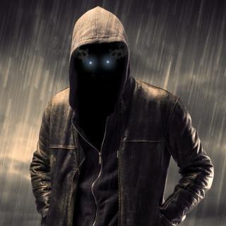 This image depicts a shadowy, hooded figure with glowing eyes, symbolizing a "crypto security expert" like @pcaversaccio, newly appointed to the Ethereum Foundation board. The image's ominous tone subtly hints at the focus on privacy and security in the accompanying news.
