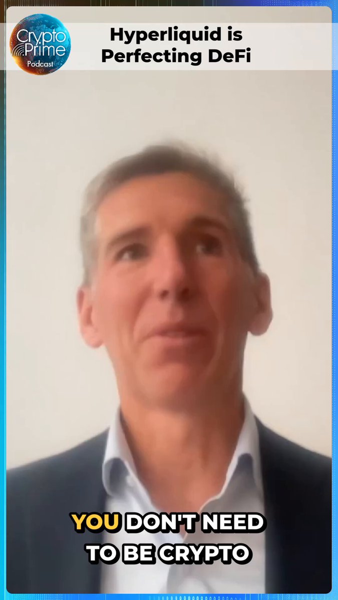 The image features a man wearing a suit with his head tilted back as he looks directly into the camera. The caption below him reads "You Don't Need To Be Crypto", which seems to be a humorous response to a question about Bitcoin or cryptocurrency.