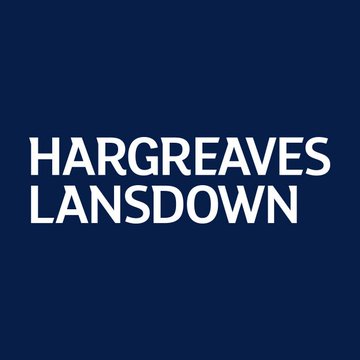 The image displays the Hargreaves Lansdown logo, featuring the company's name in bold white text against a dark navy blue background. This branding directly corresponds to the announcement of the UK's largest investment platform expanding access to Bitcoin and Ether ETN trading for its nearly 2 million investors.