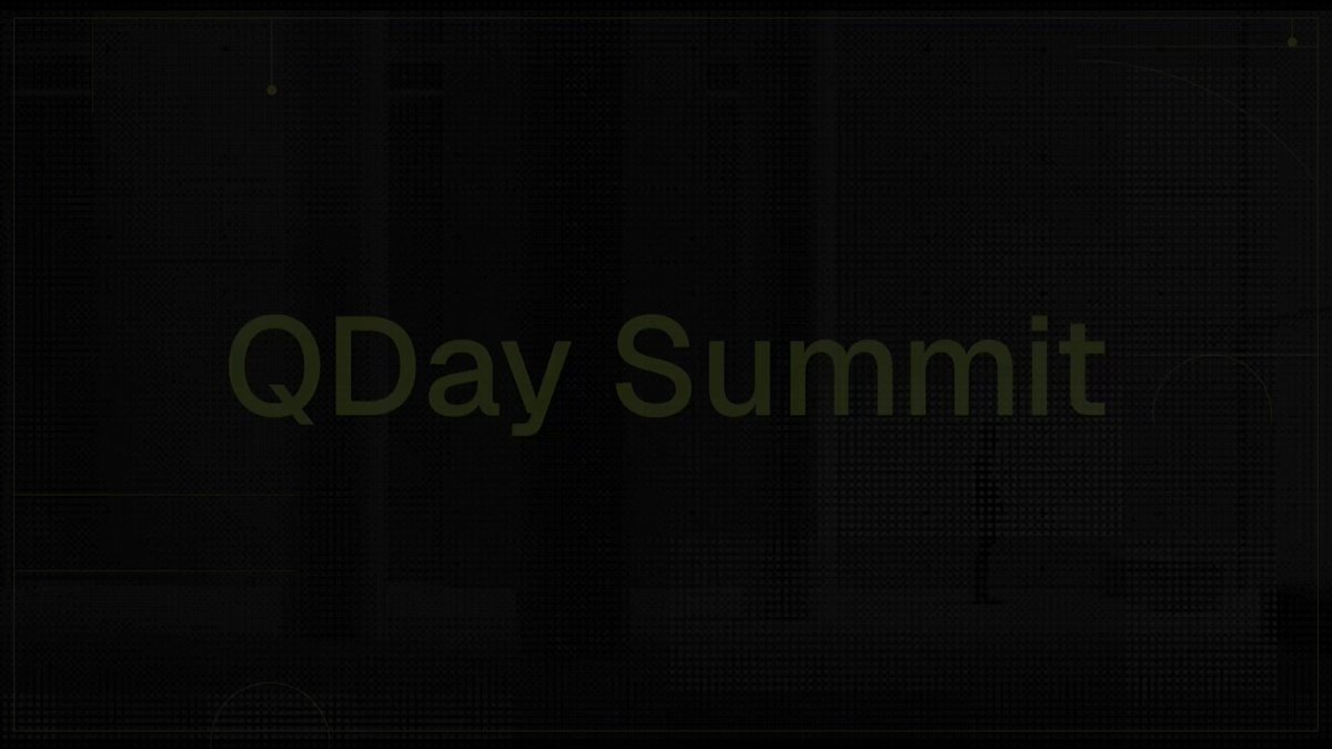 A post about a QDay Summit features a square-shaped, black background with white text that reads "QDAY SUMMIT". The image appears to be related to cryptography or blockchain technology, as suggested by a quote from someone saying that if the cryptography breaks, there is no reason to use a blockchain.