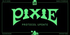 A distorted, green glitch-art style graphic displaying mirrored text that reads 'DIXXR' with 'PROTOCOL UPDATE' below it on a black background.