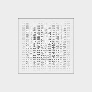 A sheet of repetitive text containing only the number '221' and the letters 'ACCA' arranged in rows.
