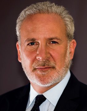 A distinguished older man with gray hair and beard, wearing a dark suit and tie, looks confidently at the camera, projecting an air of authority and optimism. His composed expression reinforces the post's bullish sentiment, suggesting confidence that the market will reach new heights with no sellers remaining to hold it back.